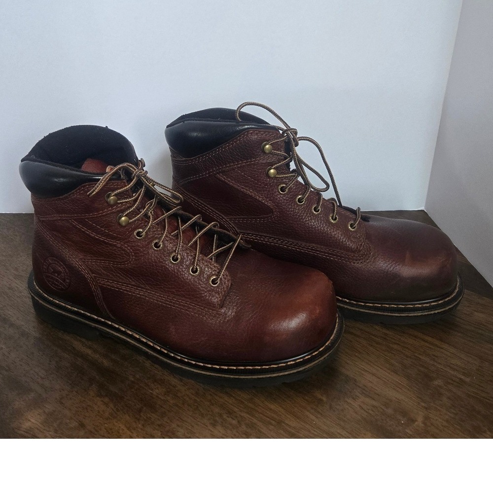 Irish Setter Red Wing 83624 Mens 10.5 E2 Brown Leather Steel Toe Work Boots EH